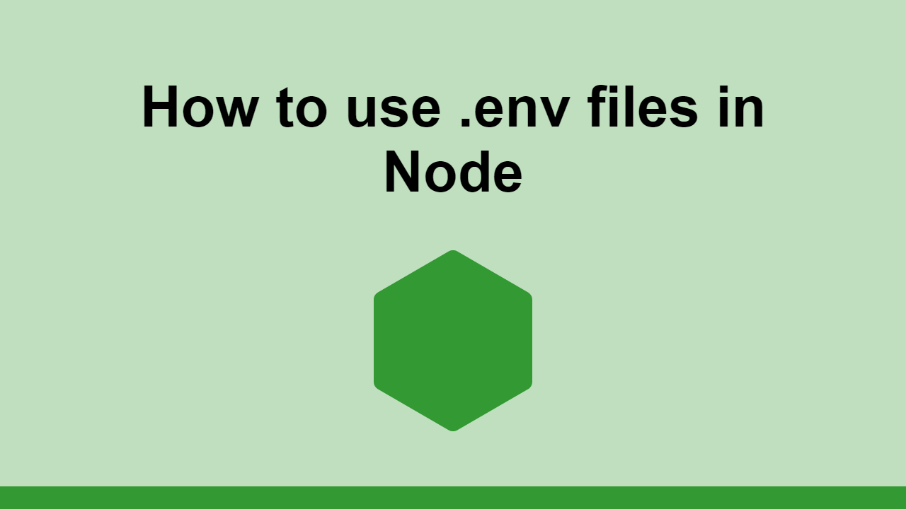 Learn how to load and use .env files in Node.