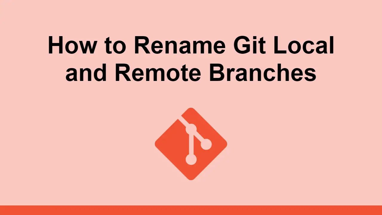 How to Rename Git Local and Remote Branches