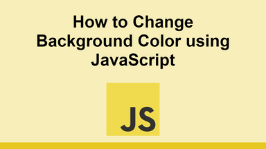 How to Change Background Color using JavaScript