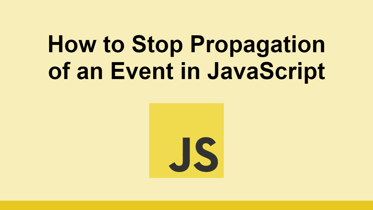 Javascript Stop Event From Firing