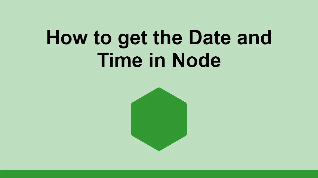 How to get the Date and Time in Node