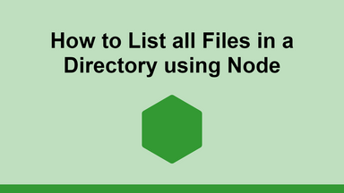 How to List all Files in a Directory using Node