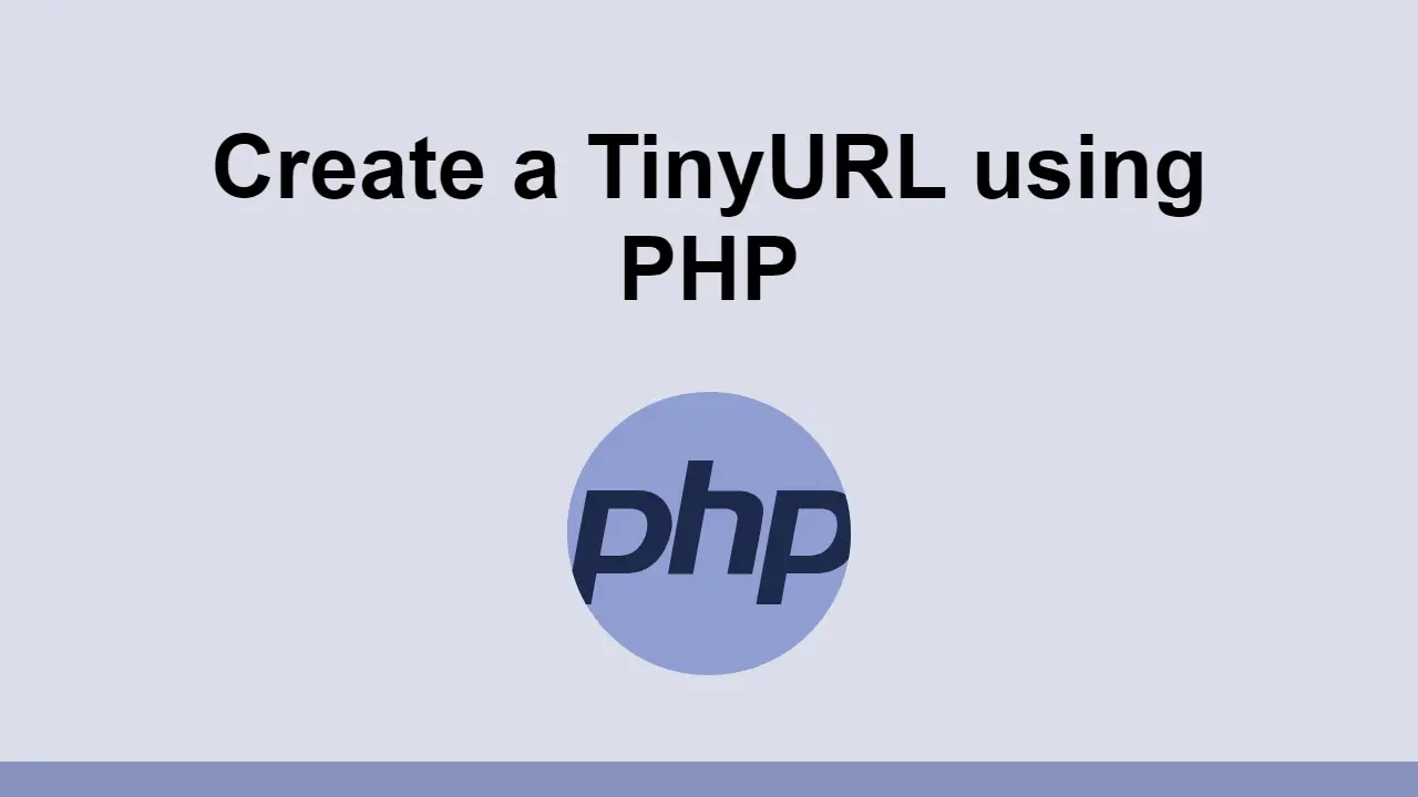 Create a TinyURL using PHP