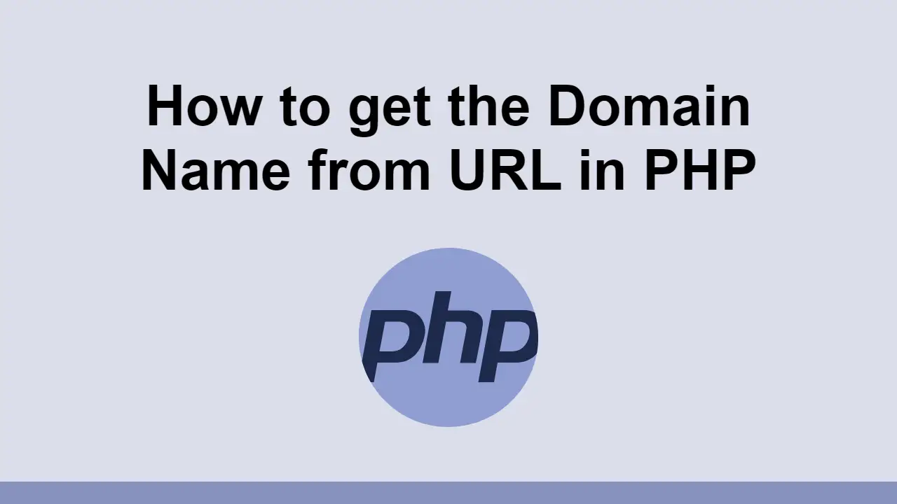 How to get the Domain Name from URL in PHP