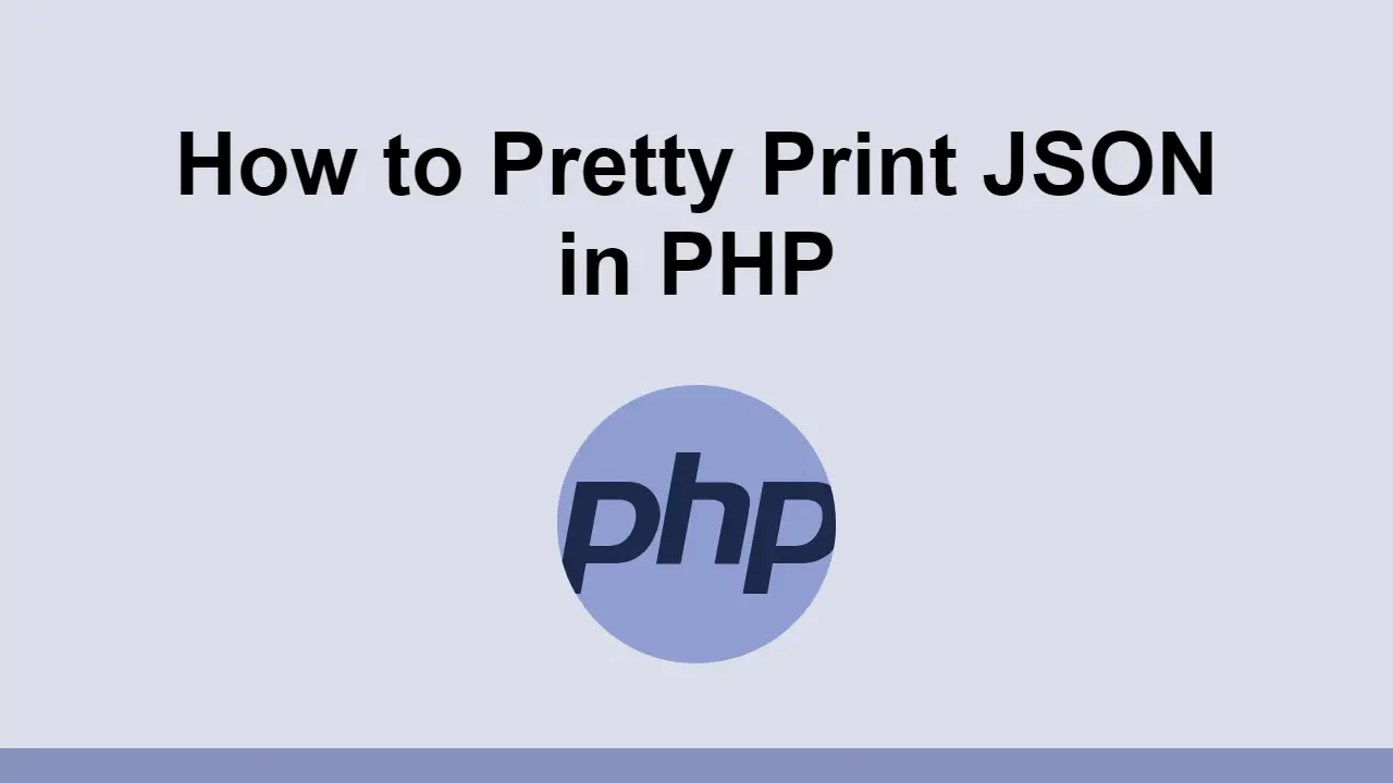 How to Pretty Print JSON in PHP