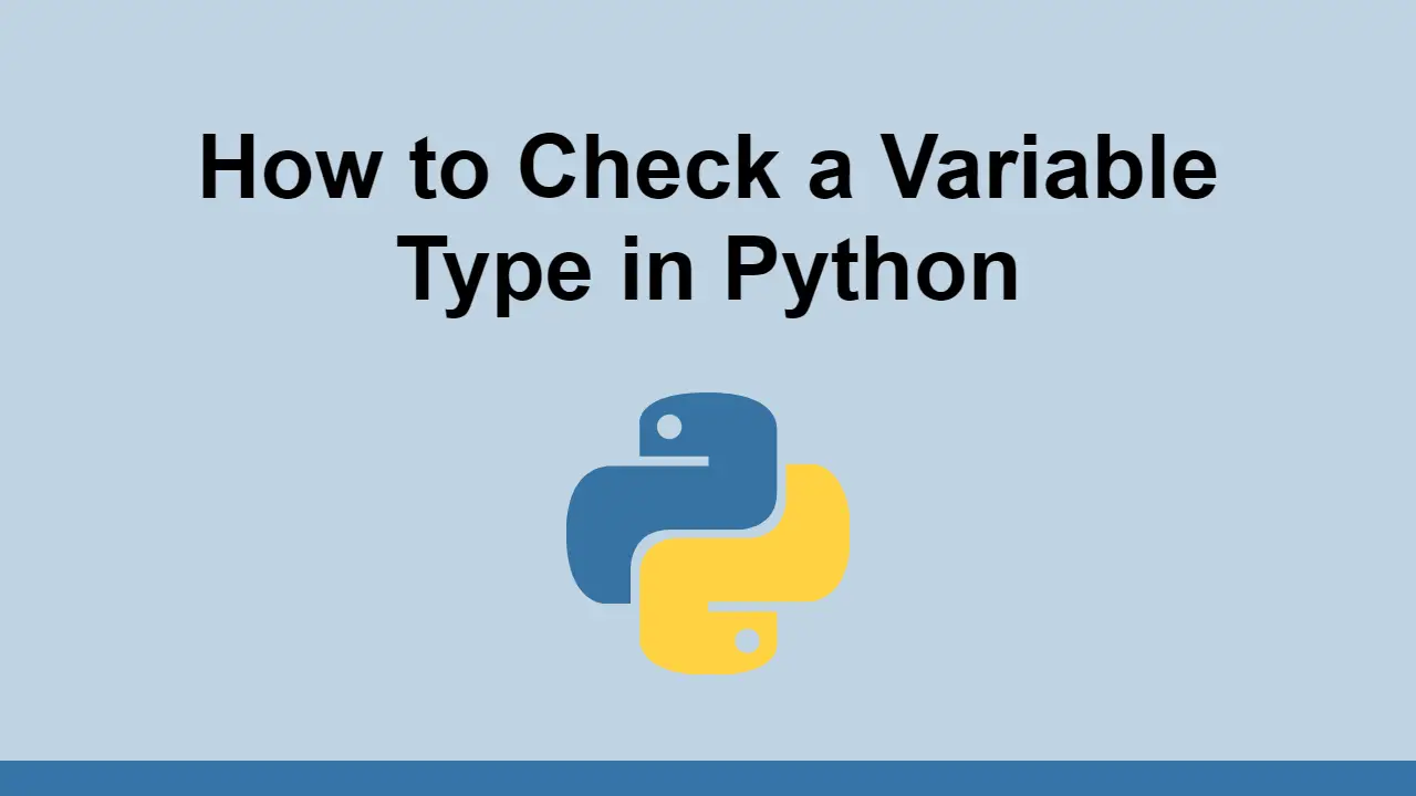 How to Check a Variable Type in Python