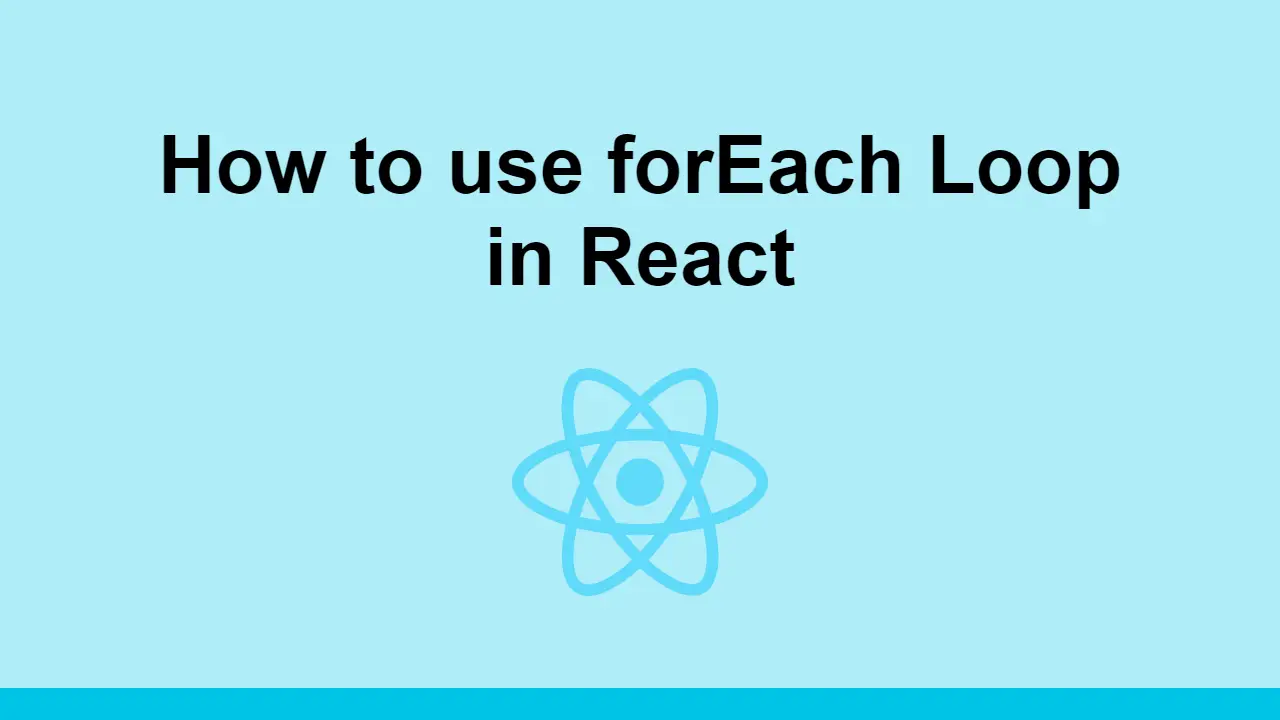 How to use forEach Loop in React