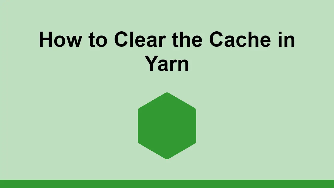 How to Clear the Cache in Yarn