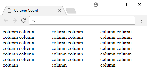 Using column count to set up columns.