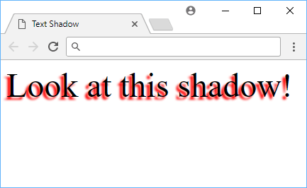 Example of text shadow.