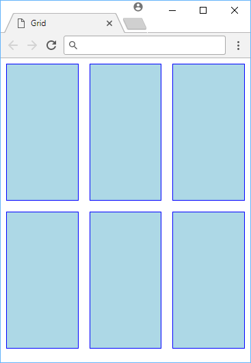 A CSS grid using the fr unit.