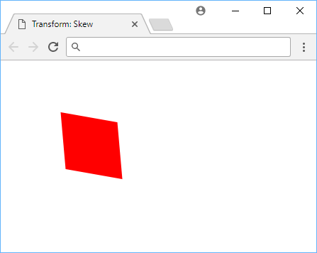 Skewing a box 5 degrees in the X-axis and 10 degrees in the Y-axis.