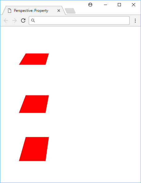 Using the perspective property on the parent element.