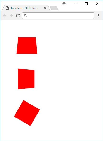 Using 3D rotate to rotate boxes by the X, Y, and Z axis.
