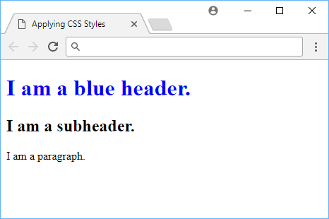 Example of inline styles.