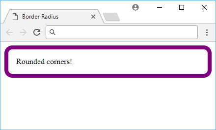 Example of a border radius.