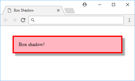 Example of a box shadow.