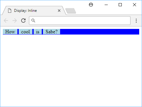 The span tags are being rendered inline inside the div tag.