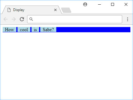 Default display value for span tags.