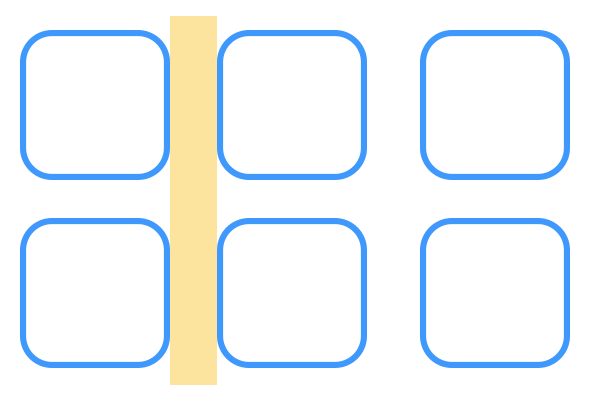 Diagram showing a Grid gap.