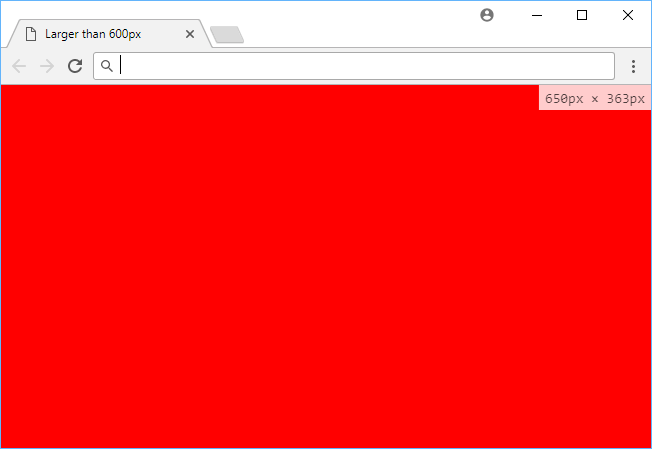 Larger than 600px.
