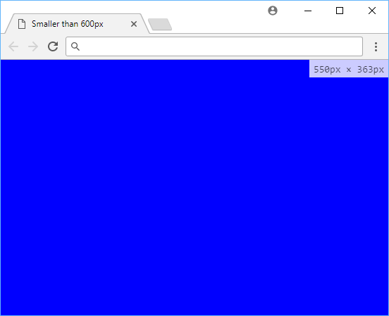 Smaller than 600px.