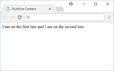 Without tags, content will render inline.