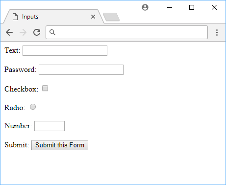 There are many more input types.