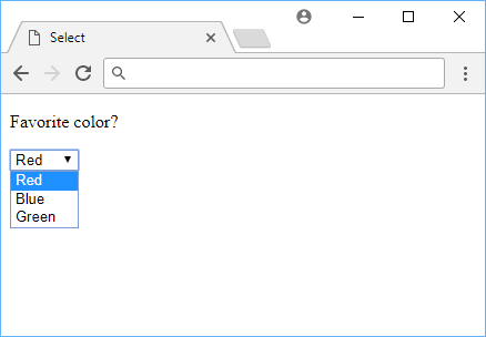 Select with 3 options.