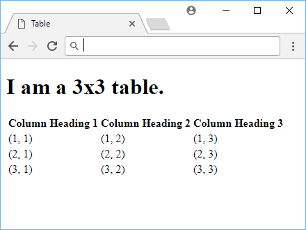 A basic table.
