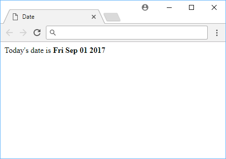 Adding the date to the page.