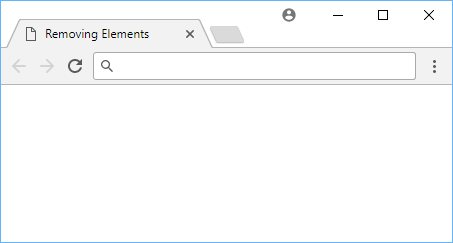 The page after removing elements.