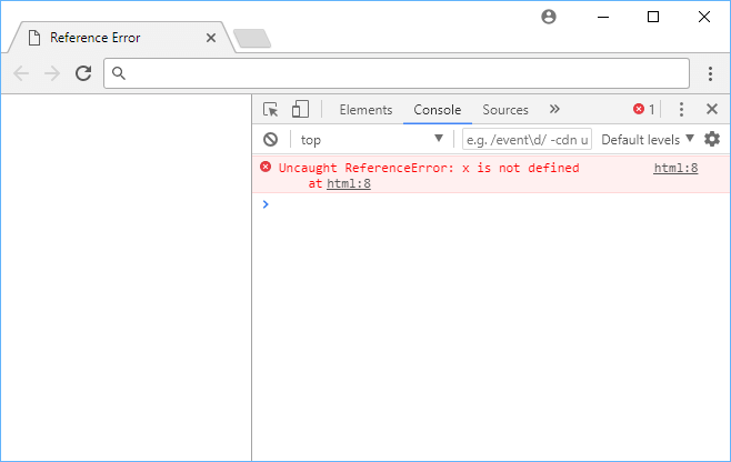 An example of a reference error.