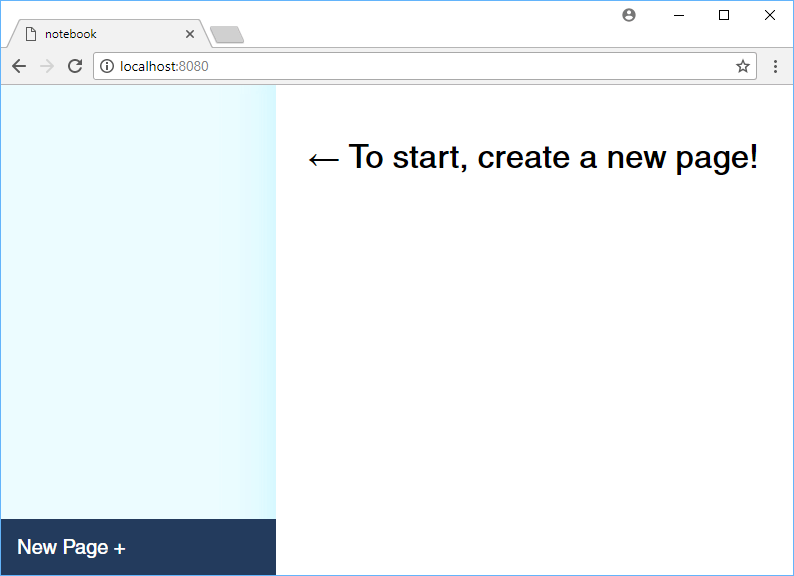 Before creating a page.