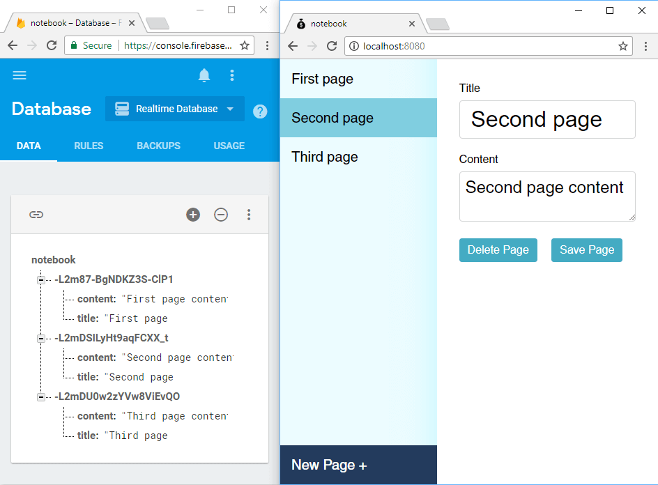 Don't forget, Firebase is real-time!