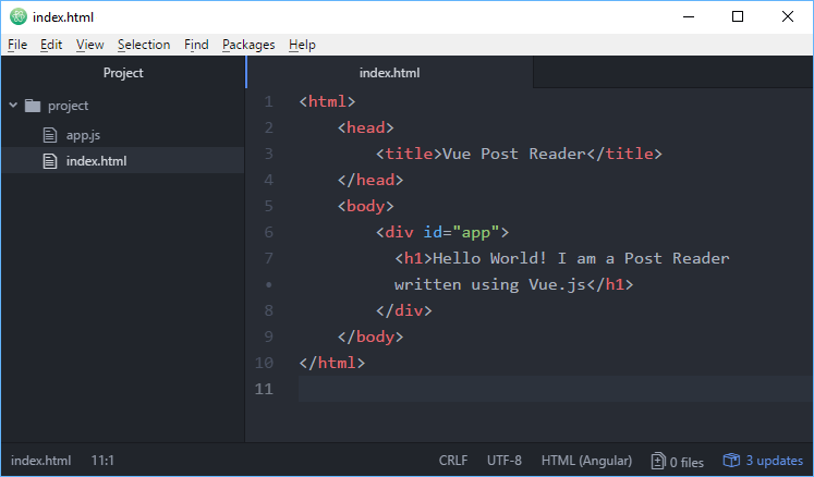 Your project's folder structure.