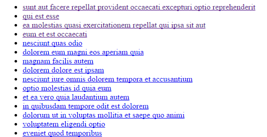 The list of posts on the homepage.