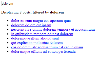 Searchable posts via the search field.
