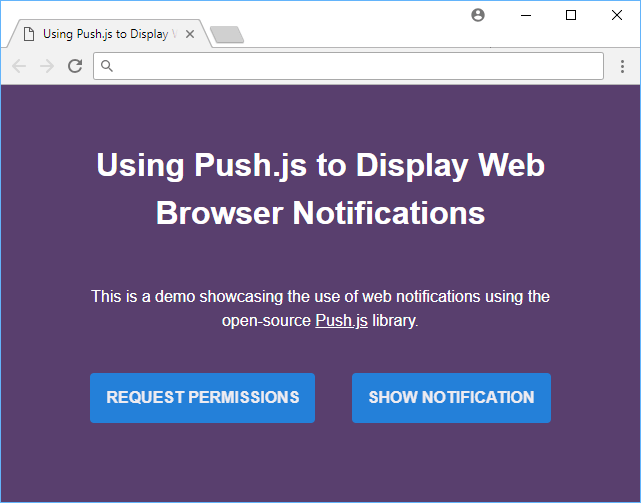 A demo using Push.js