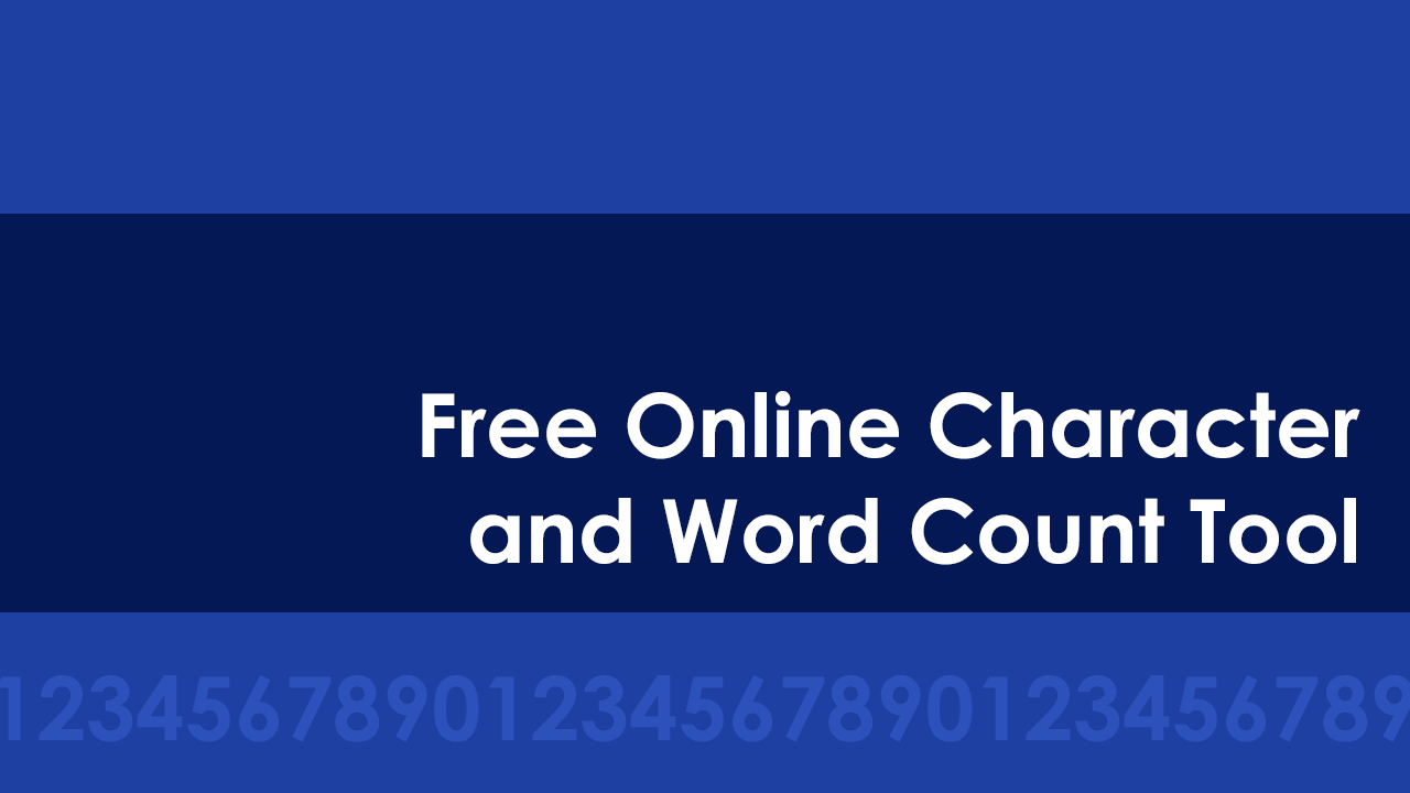 Online Character And Word Count Tool