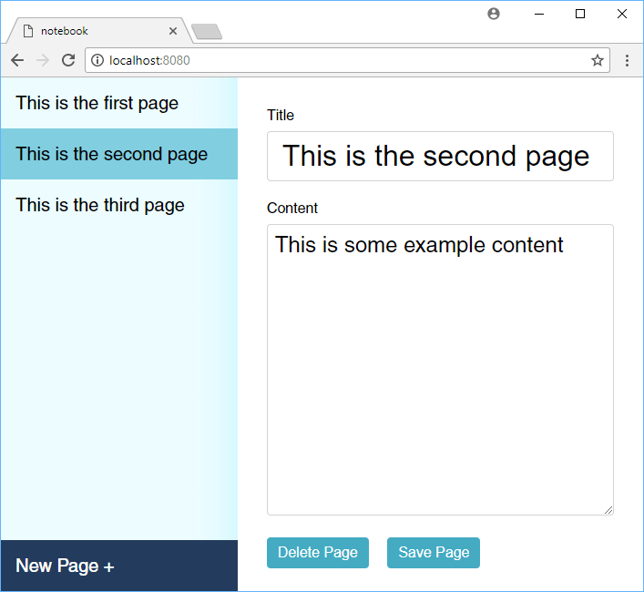 After creating a page.