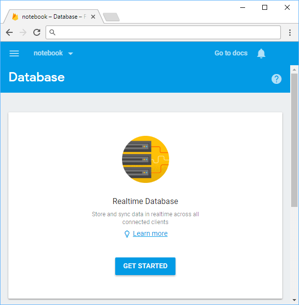 Get started with Firebase's realtime database.