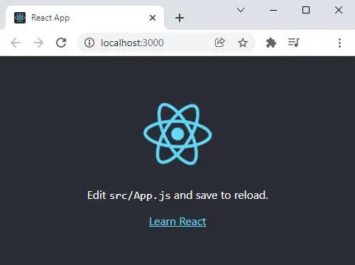 Our Create React App running on port 3000