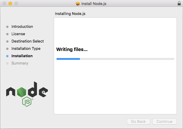 Node installing on a Mac